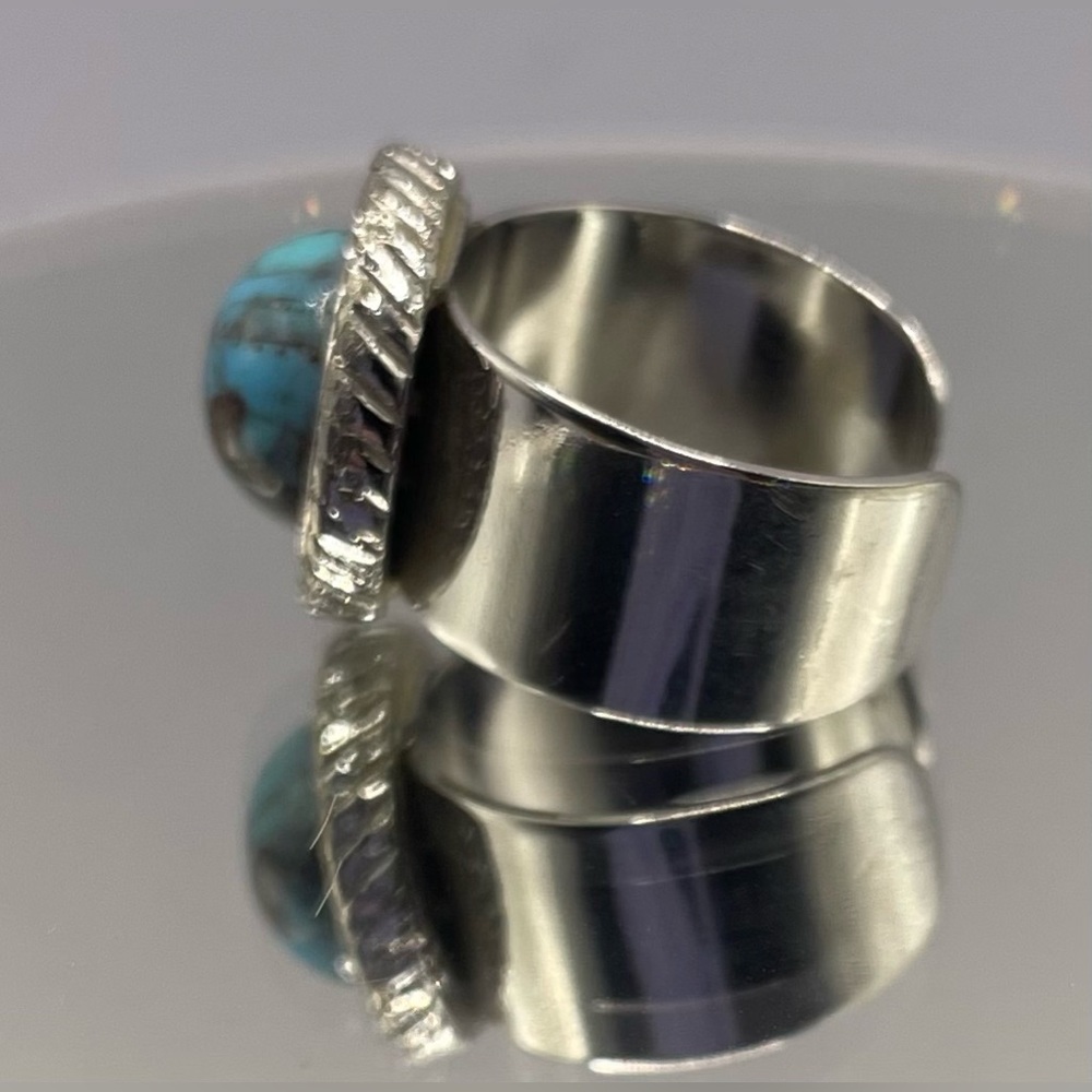 Vintage Sarah Coventry Ring Faux Turquoise Northern Lights Collection Size 7